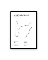 Affiche circuit Hungaroring - Blanche