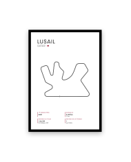 Affiche circuit de Lusail - Blanche
