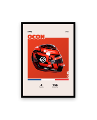 Affiche casque Formule 1 Esteban Ocon Saison 2025 - Canap Club