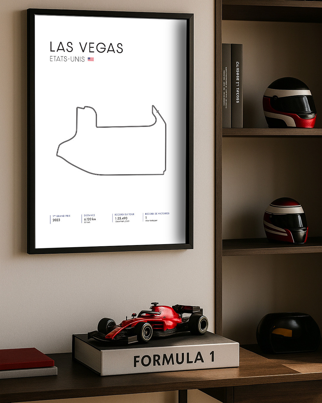 Affiche du circuit de Formule 1 de Las Vegas - Canap Club