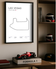 Affiche du circuit de Formule 1 de Las Vegas - Canap Club