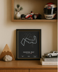 Affiche du circuit de Formule 1 de Marina Bay - Canap Club Affiche du circuit de Formule 1 de Marina Bay - Canap Club