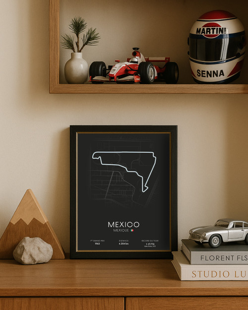 Affiche du circuit de Formule 1 de Mexico - Canap Club