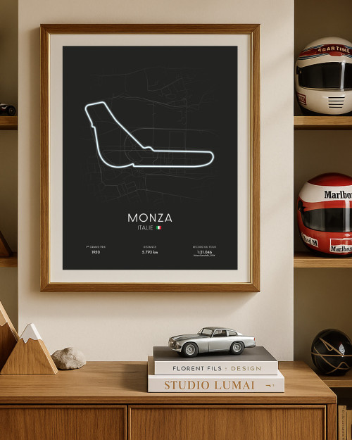 Affiche du circuit de Formule 1 de Monza - Canap Club