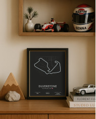 Affiche du circuit de Formule 1 de Silverstone - Canap Club Affiche du circuit de Formule 1 de Silverstone - Canap Club