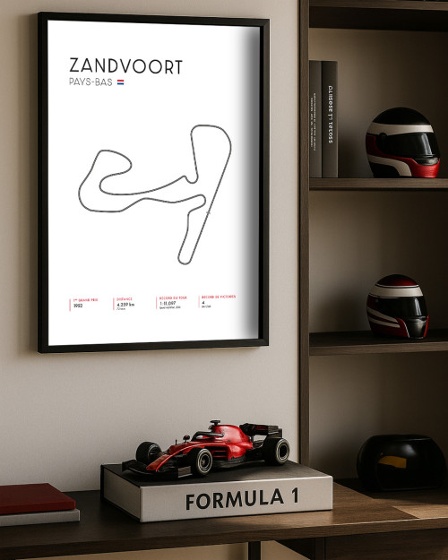 Affiche du circuit de Formule 1 de Zandvoort - Canap Club