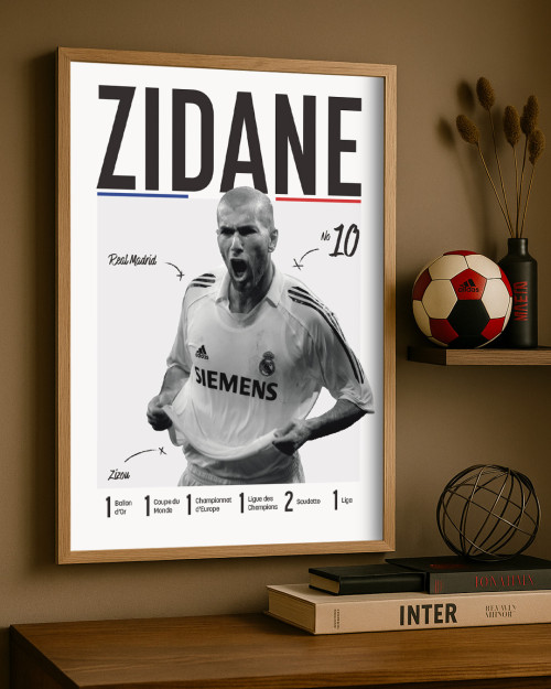 Affiche de la légende Zinedine Zidane - Canap Club