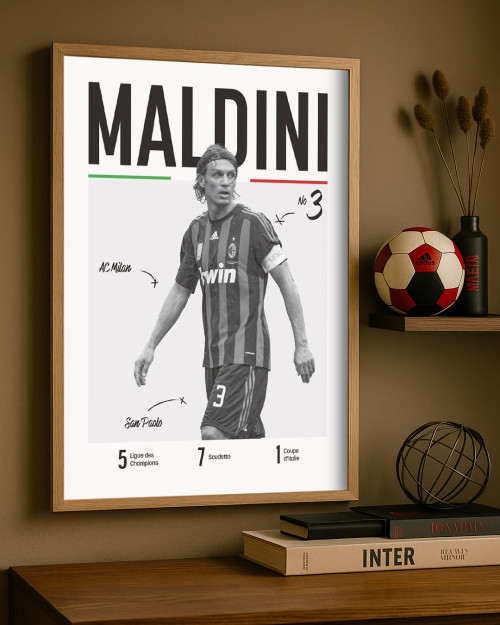 Affiche de la légende Paolo Maldini - Canap Club