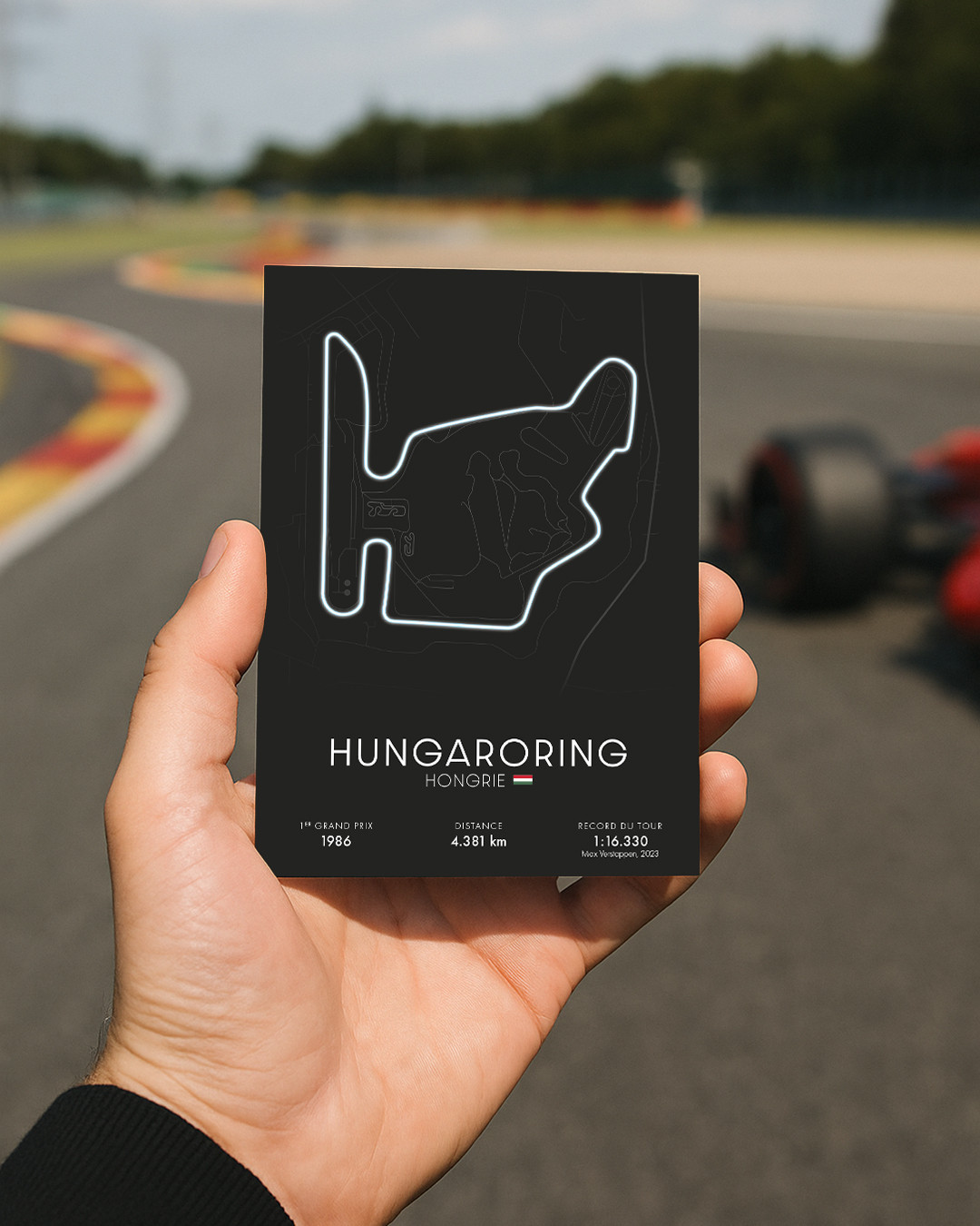 Carte Circuit F1 Hungaroring 10x15 cm – Grand Prix de Hongrie | Canap Club