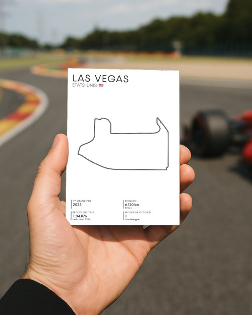 Carte Circuit F1 Las Vegas 10x15 cm – Grand Prix Formule 1 | Canap Club