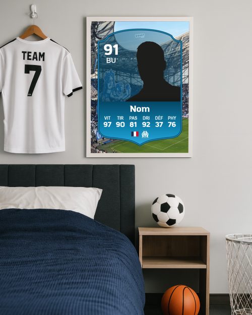 Affiche personnalisée Football – Carte FUT avec photo, club et poste de votre choix | Canap Club