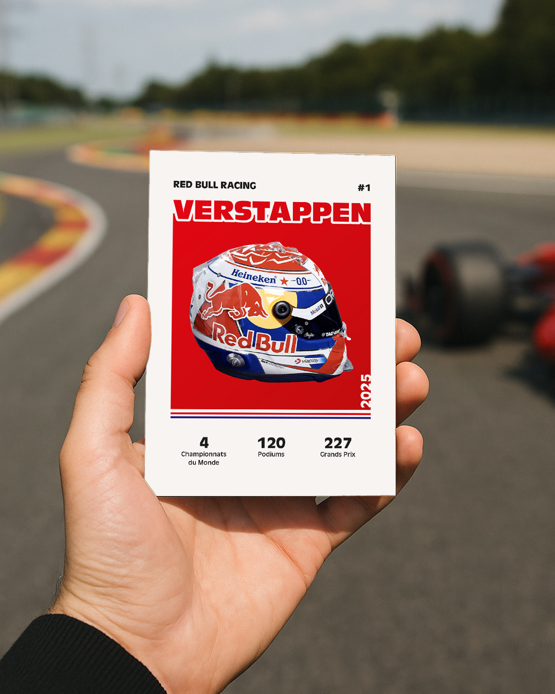Affiche casque Formule 1 Max Verstappen Saison 2025 - Canap Club