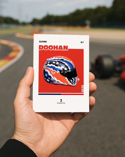 Affiche casque Formule 1 Jack Doohan Saison 2025 - Canap Club