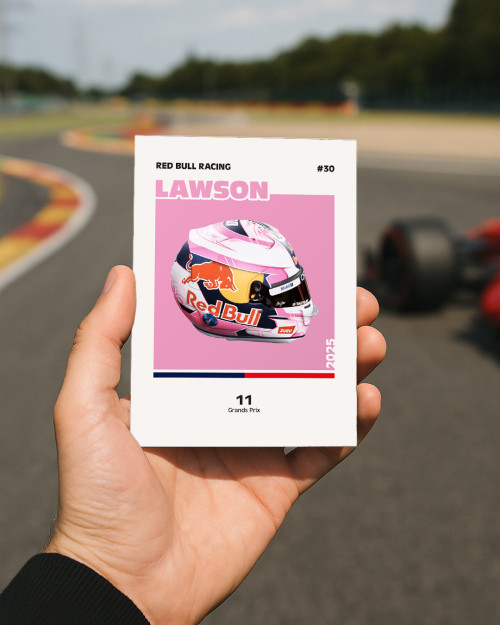 Affiche casque Formule 1 Liam Lawson Saison 2025 - Canap Club