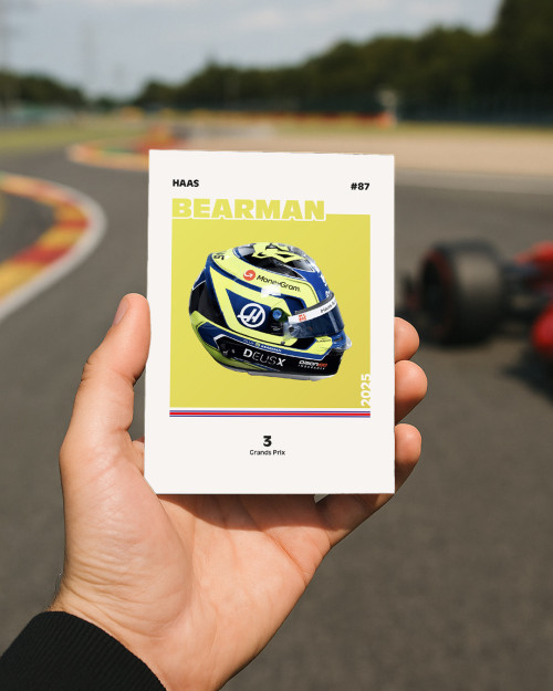 Affiche casque Formule 1 Ollie Bearman Saison 2025 - Canap Club