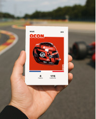 Affiche casque Formule 1 Esteban Ocon Saison 2025 - Canap Club