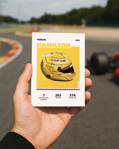Affiche casque Formule 1 Lewis Hamilton Saison 2025 - Canap Club