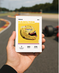 Affiche casque Formule 1 Lewis Hamilton Saison 2025 - Canap Club