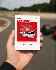Affiche casque Formule 1 Charles Leclerc Saison 2025 - Canap Club