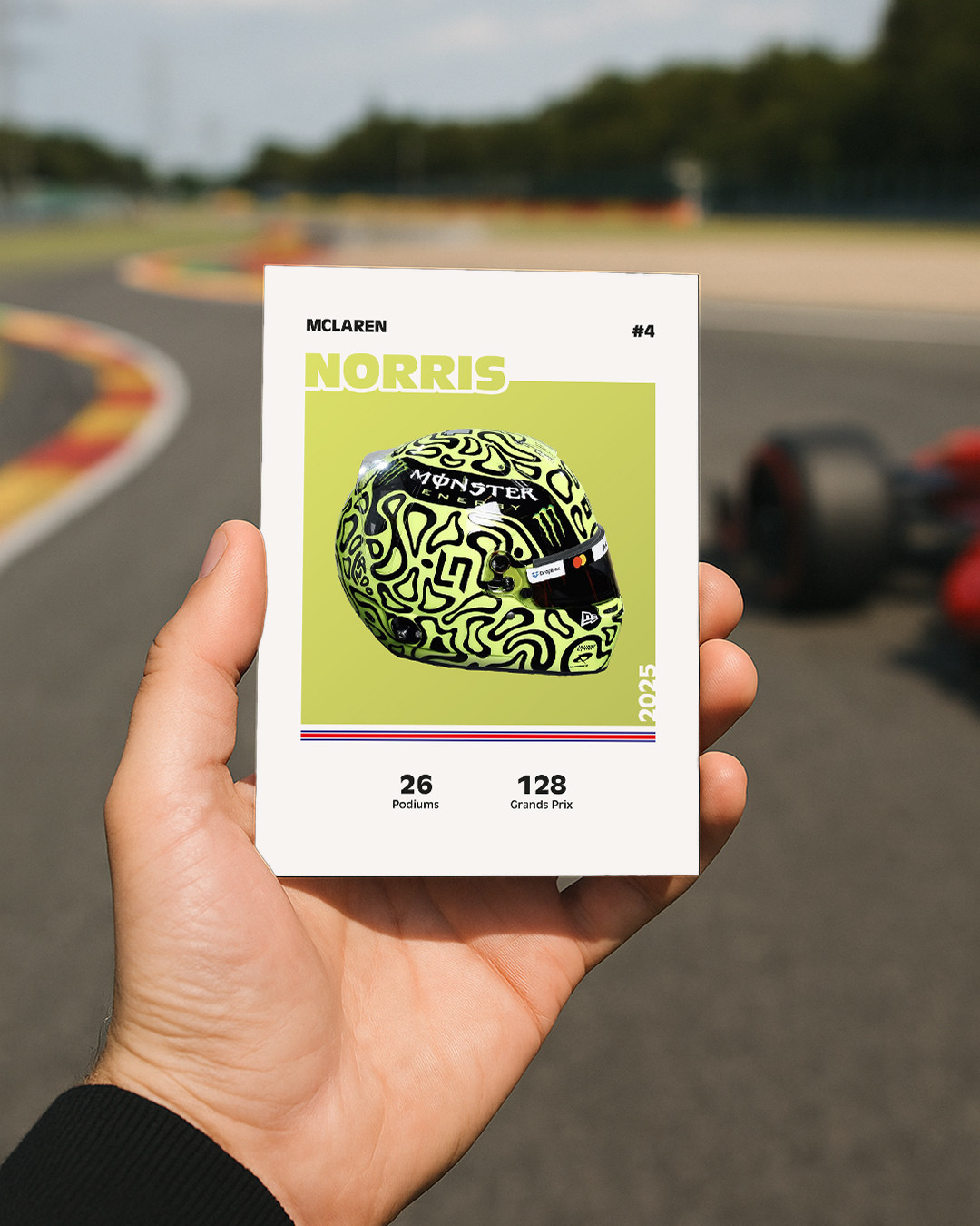 Affiche casque Formule 1 Lando Norris Saison 2025 - Canap Club