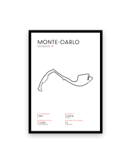 Affiche circuit de Monaco - Blanche