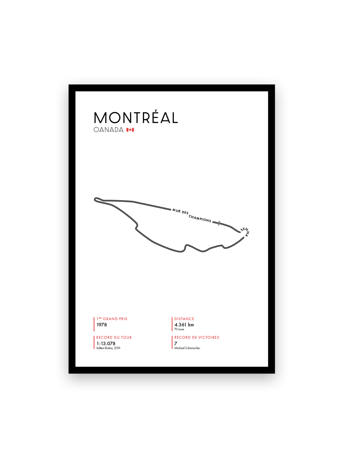 Affiche circuit de Montréal - Blanche